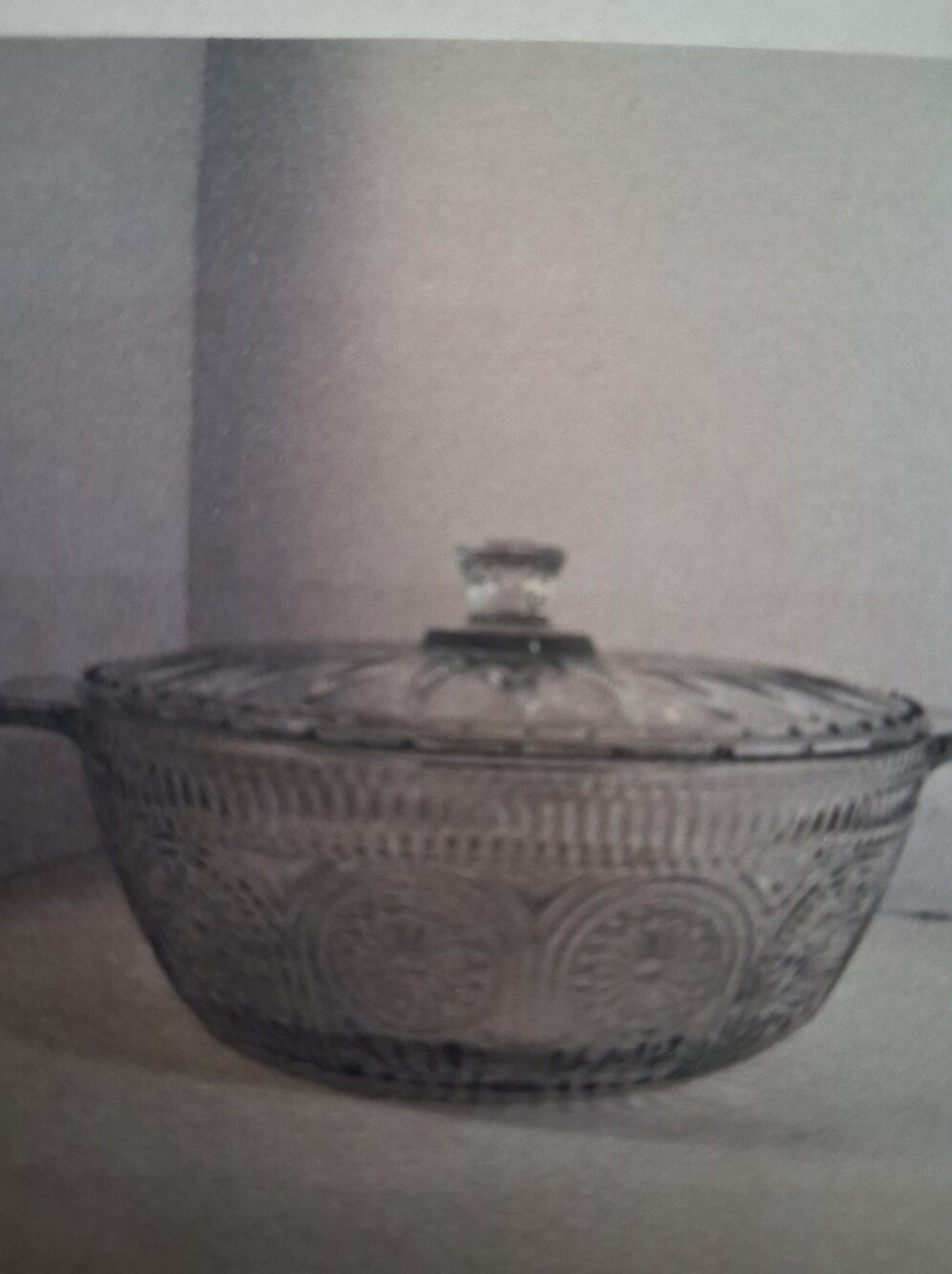 The Pioneer Woman Clear Glass Covered Casserole with Embossed Pattern
